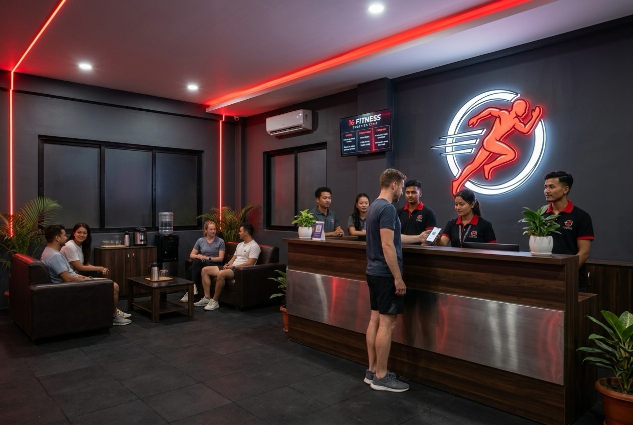 16 Fitness reception and community area